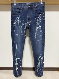 伸縮性強め ペイント ZARA MAN ストレッチ スキニー デニム ジーンズ