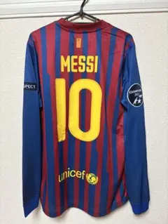 【メッシ#10】MESSI バルセロナ ユニフォーム 11/12 長袖Mサイズ メッシ#10】MESSI バルセロナ ユニフォーム 11/12 長袖Mサイズ