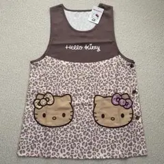 新品★Sanrio 日焼けキティ ヒョウ柄 保育士 エプロン M〜Lサイズのサムネイル