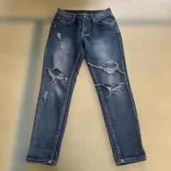 GORGE ダメージ加工 ストレートジーンズ スキニー デニム　パンツ
