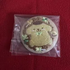 サンリオキャラクターズ刺繍缶バッジビスケット3 ポムポムプリン