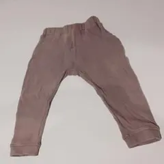 リブ編み ブラウン パンツ 90