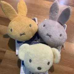 miffy 미피 봉제인형 헤어 고무 3종 세트