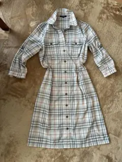 BURBERRY LONDON シャツワンピース チェック 7分袖 ※ベルトなし