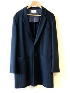 【美品】アダムエロぺ チェスターコートDEPUIS 1990 ネイビー