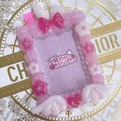 硬質カードケース　ホイップデコ　うさ耳天使フラワー恋ピンク