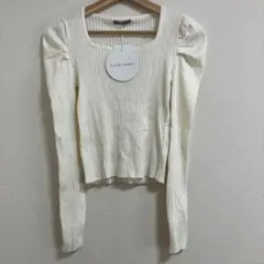ま*ー様 新品タグ付　ユーイ　yuué (wear) 長袖 リブニット オフホワのサムネイル