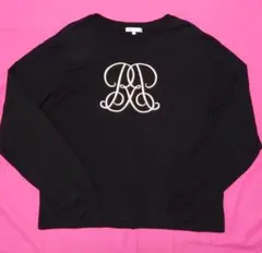 rienda黒WEB限定WRRロングスリーブTシャツリエンダロンTブラック刺繍のサムネイル