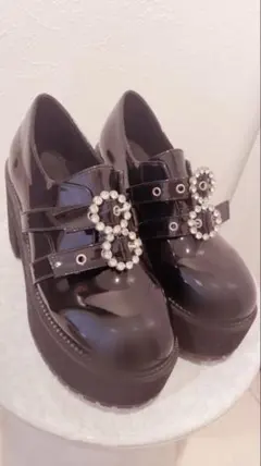 ♥︎BUBBLES♥︎バブルス ダブルバックルシューズ10cm厚底のサムネイル
