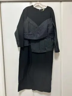 ワッフリッシュワッフル　ブラック ワンピース　オケージョン　卒業式　サイズ1のサムネイル