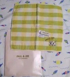 【未使用】PAUL & JOE 猫刺繍 タオルハンカチ