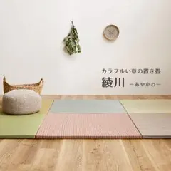置き畳 凛 ブラウン 9枚組 フローリング対応 防音 DIY カットOK 縁なし 