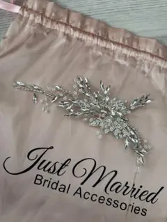 ヘッドドレス ブライダル パール クリスタル 小枝