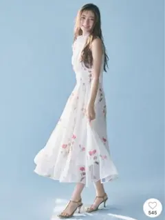 【Sサイズ】【準新品】SNIDELバックリボンシフォンワンピース　※タグ有り