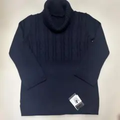 クードシャンス ネイビー タートルネックニット