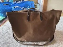 BEAMS ビームス　ブラウン キャンバス トートバッグ