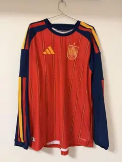 【新品】 スペイン代表 長袖シャツ オーセンティック3XL スペイン代表 オーセンティック 長袖 ユニフォーム 2XLサイズ 紙タグ付