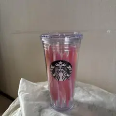 Starbucks クリアピンクグラデーションタンブラー