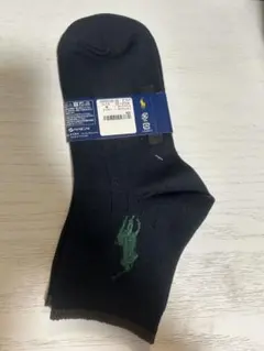 POLO ネイビー ソックス ロゴ刺繍