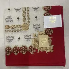 MCM Big Chief ハンカチ レッド ゴールド チェーン柄 未使用