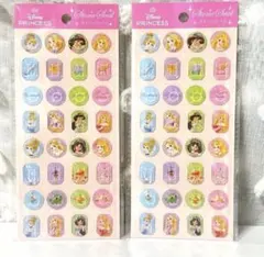 ディズニープリンセス ストーンシール２枚セット セリア
