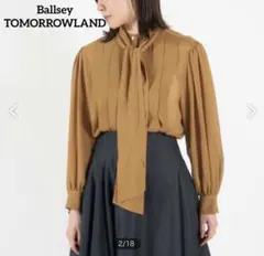 トゥモローランド／ボールジィ☆オジヤシフォン ボウタイブラウス 2way 茶系のサムネイル