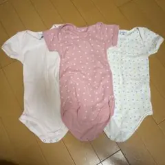 petit bateau ボディスーツ　半袖　ハート　3枚セット　81cm