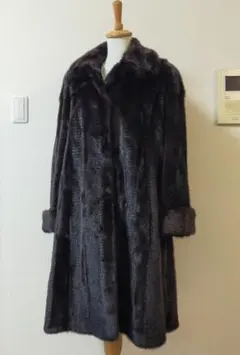 美品　SAGA MINK　ロング丈　ファーコート　銀タグ