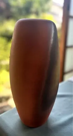 オレンジ黒グラデーション陶器花瓶