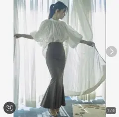 SNIDEL ハイウエストヘムフレアスカート