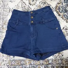 Heather ハイウエスト デニム ショートパンツ ネイビー S 完売品