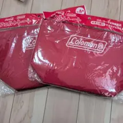Coleman 小物収納バッグ レッド 2個セット