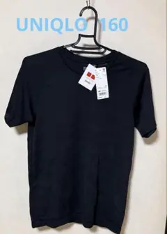 UNIQLO KIDS ドライexクルーネックt 160 黒