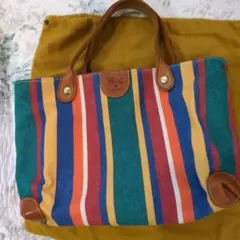 イルビゾンテ マルチストライプキャンバストートバッグ