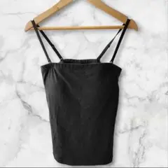 GU ブラック ブラ キャミソール M カップ付き