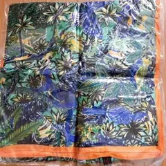 新品　スカーフ　アロハ柄 花柄 グリーン オレンジ