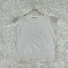 良品✨ プロポーションボディドレッシング 半袖 ニット フリル袖 透け感 春 夏