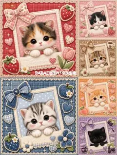 新柄♥️期間限定レアパネル生地 猫パネル生地 6柄セット CKパネル