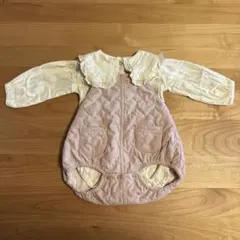 futafuta ピンクサロペット　ロンパースセット80