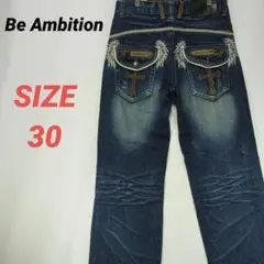 Be Ambition　ジーンズ　デニムパンツ　刺繍　十字架　メンズ　30