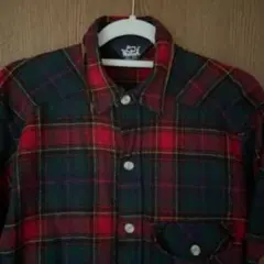 ウールリッチ ウール長袖シャツ チェック レッド 80s 古着