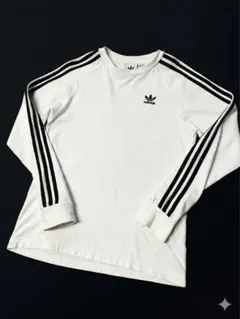 【希少/y2k】アディダス オリジナルス ロンT 白×黒 トレフォイル Sサイズ