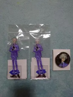 東京卍リベンジャーズ　原画展　乾青宗　アクスタ2点　缶バッジ一点