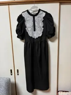 レースヨークワンピース maki メルミー　ブラック　黒　クラシカル　Lサイズ