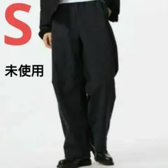 未使用 UNIQLO ジャージーカーブパンツ ブラック Sサイズ 丈短め 黒