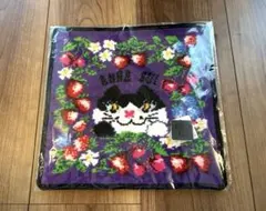 【新品】ANNA SUI ハンカチ　シェニール織　ねこちゃん　紫