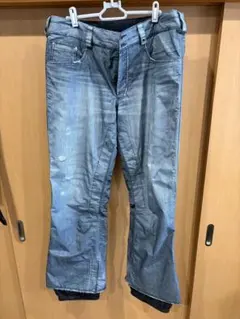 【美品】バートン BURTON GORE-TEX スノーボードパンツＬデニム柄 バートン ゴアテックス GORE-TEX デニム柄 Burton バンクーバー