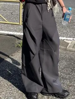 BAOVICTO 23SS 変形ワイドパンツ グレー サイズ2 fax