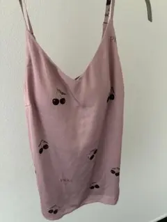 ジェラートピケ　ルームウェア ✨ピンク チェリー柄 キャミソール