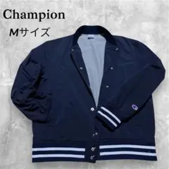 ✨美品✨限定Championチャンピオン　ナイロンジャケット　ロゴ刺繍ネイビーM
